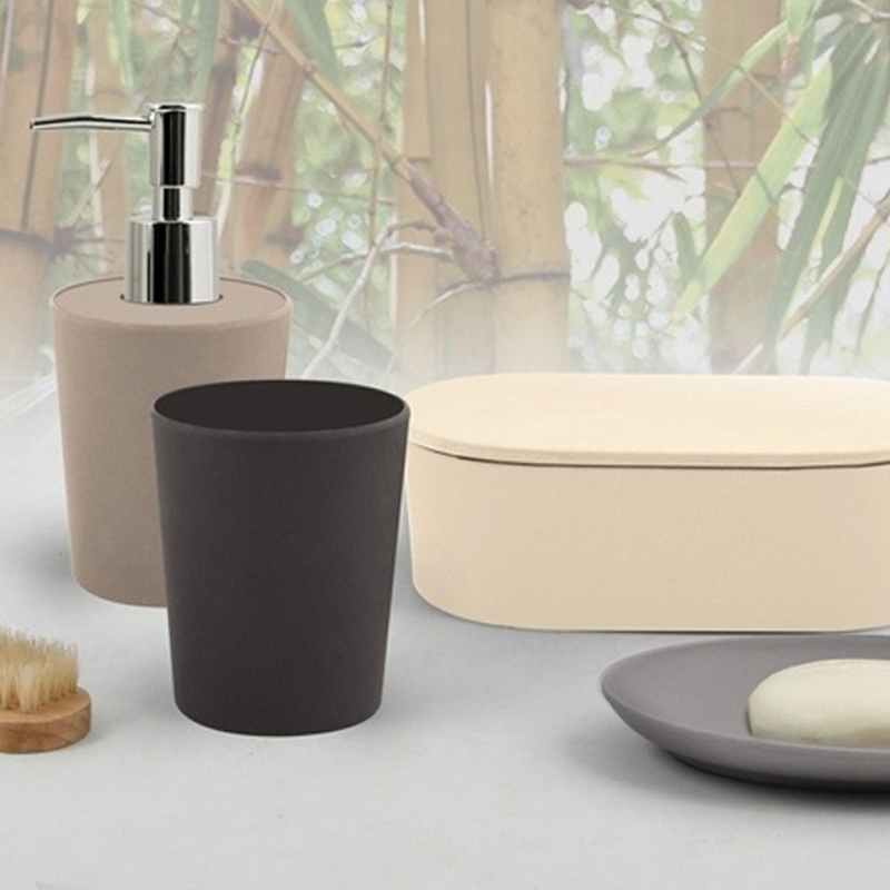 Spirella TAKEO 10.20477 Tumbler Holder, Bamboo Fiber, Sand Beige - 2