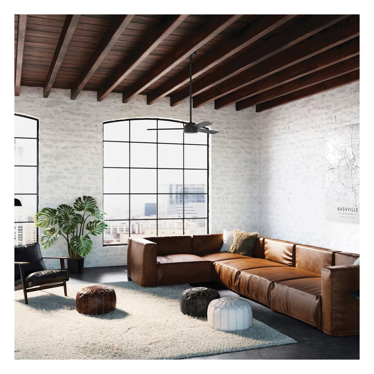 Presto Ceiling Fan, Hunter, 52 in Dia, Matte Black - 4