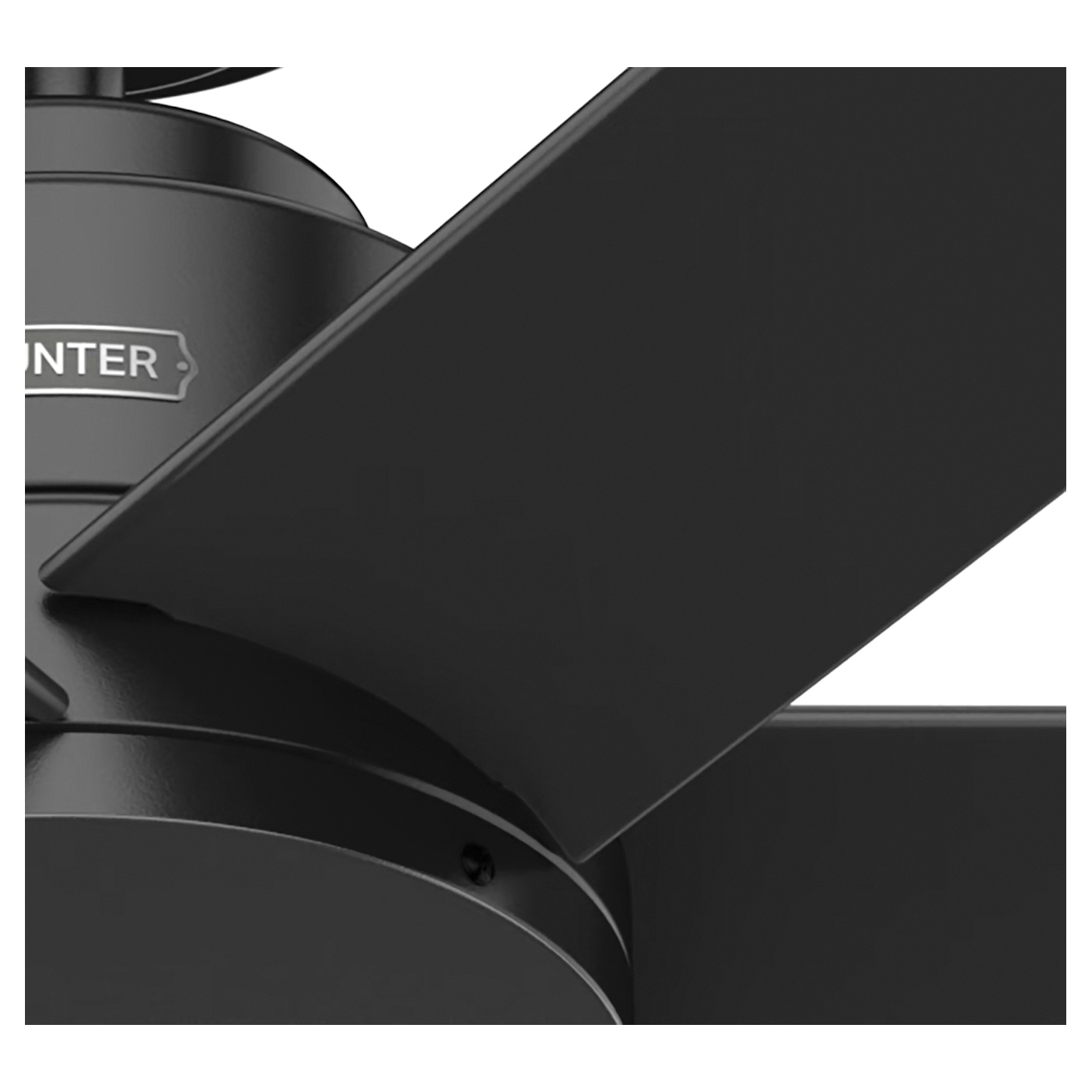 Hunter Kennicott Series 51180 Ceiling Fan, 6-Blade, Black Housing, Matte Black Blade, 52 in Sweep, Plastic Blade - 3