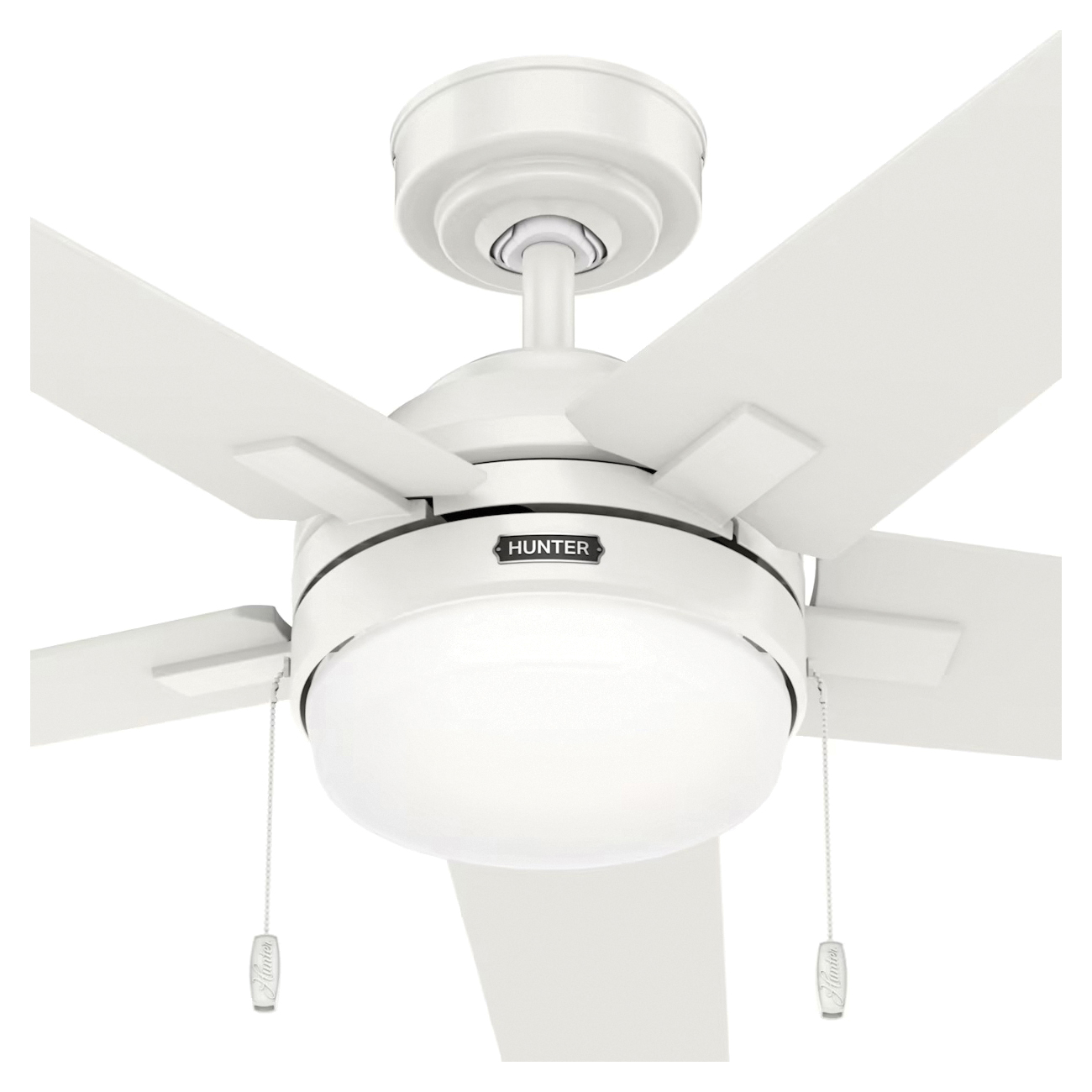 Hunter Bartlett Series 51335 Ceiling Fan, 5-Blade, Fresh White Housing, Fresh White Blade, 52 in Sweep, MDF Blade - 2