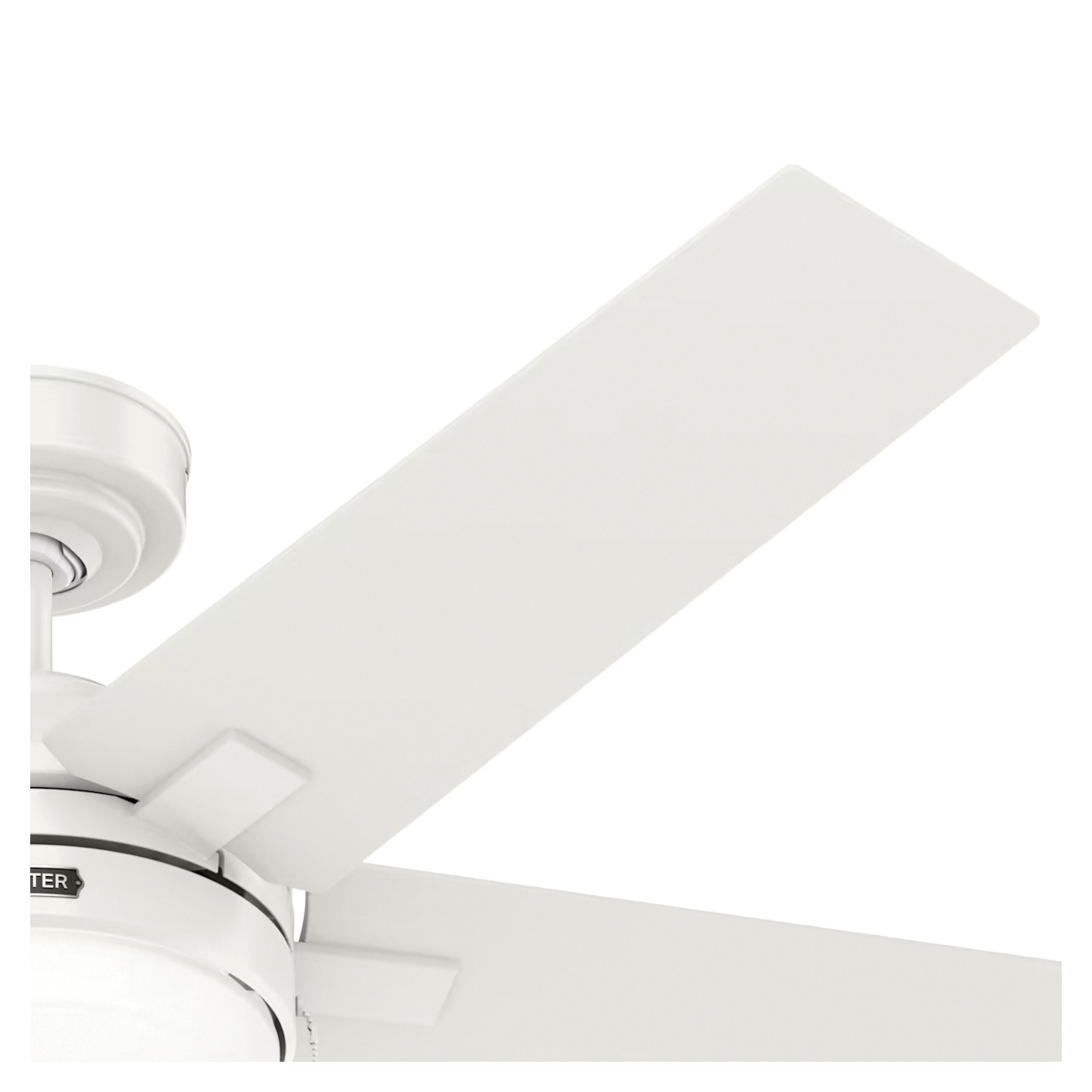 Hunter Bartlett Series 51335 Ceiling Fan, 5-Blade, Fresh White Housing, Fresh White Blade, 52 in Sweep, MDF Blade - 4