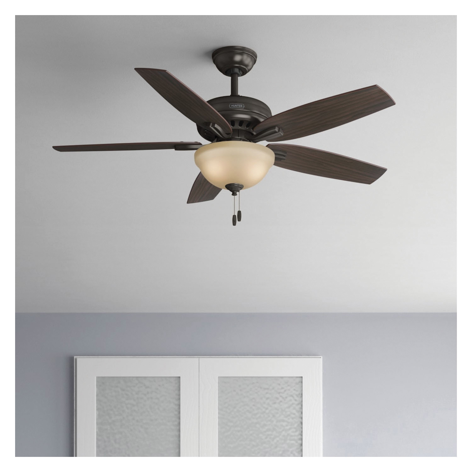 Hunter Newsome Series 53311 Ceiling Fan, 4424 cfm Air, 5-Blade, Premier Bronze Housing, 52 in Sweep - 5