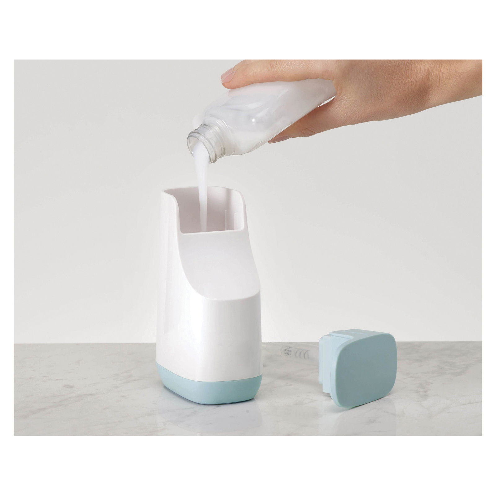 Joseph Joseph 70503 Compact Soap Pump, 12.3 fl-oz, Light Blue - 4