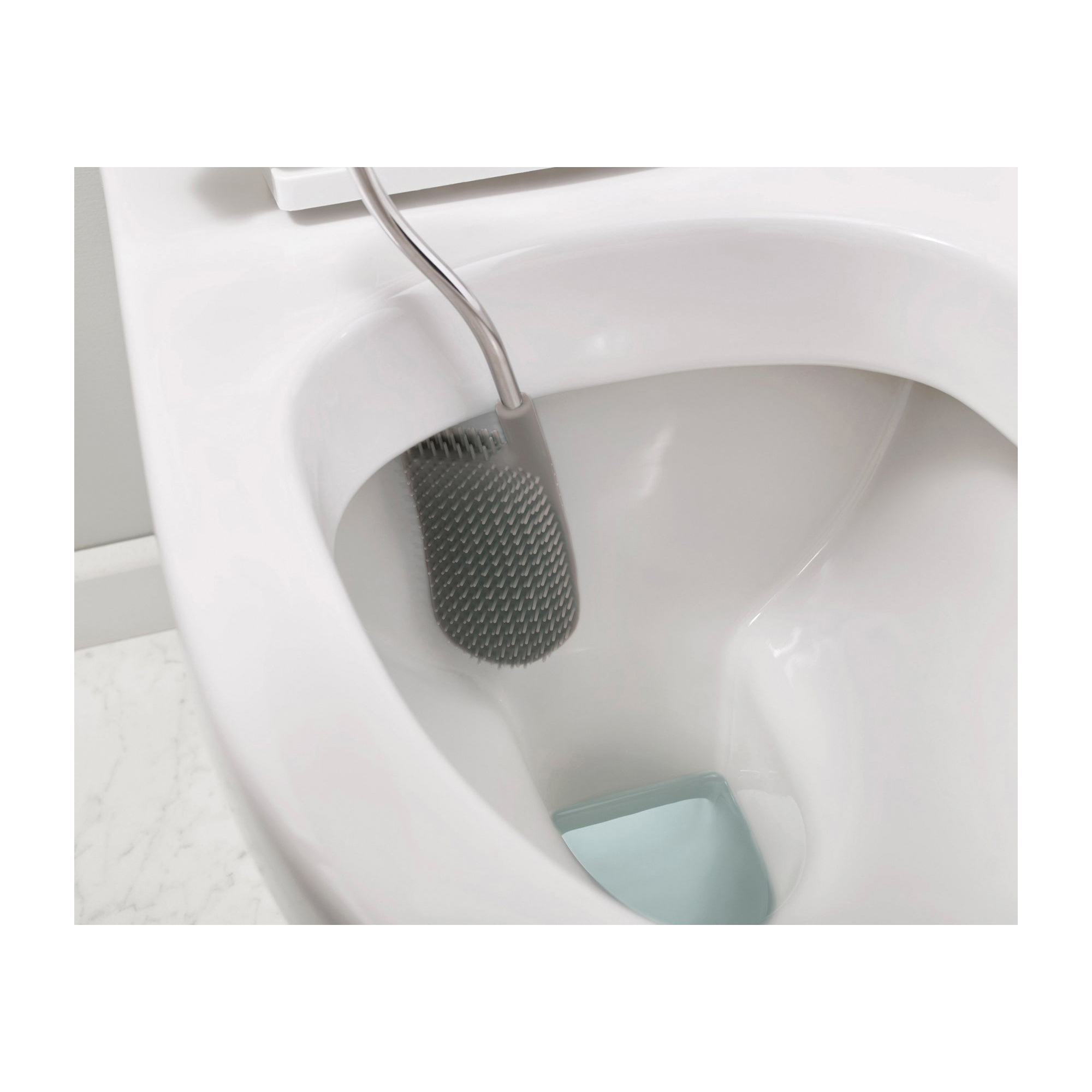 Joseph Joseph FLEX Series 70517 Toilet Brush, D-Shape, Stainless Steel - 4