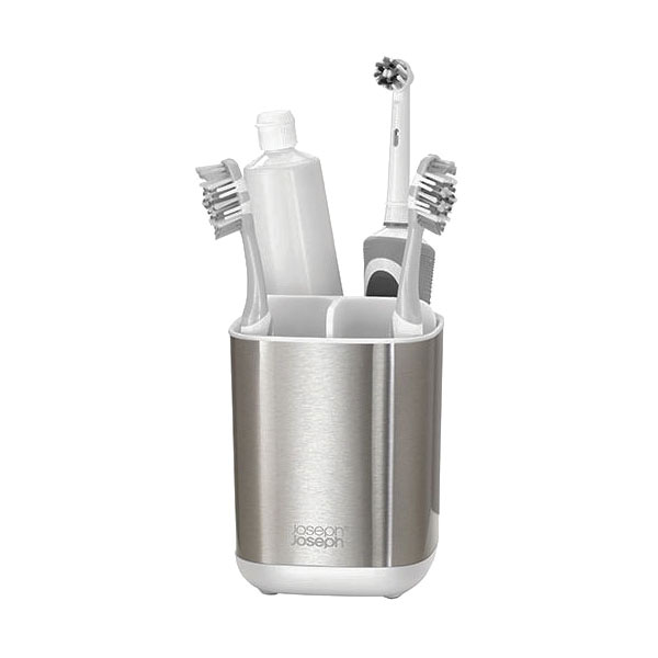 Joseph Joseph EasyStore 70530 Toothbrush Holder, Plastic/Steel, Stainless Steel - 2
