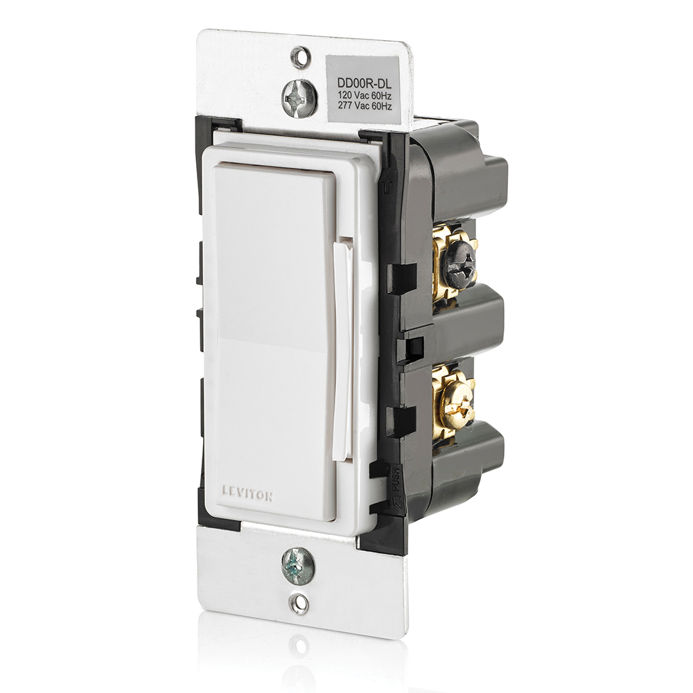 Decora 001-DD00R-DLZ Dimmer Companion with Locator, 120/277 VAC, 3-Way, White - 2