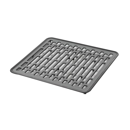 13190610 Sink Mat, 12-1/4 in L, 11-1/2 in W, 1/2 in Thick, Silicone, Gray