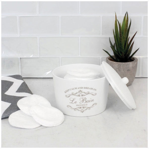 Home Basics Paris BA41542 Bath Ensemble, 7-Piece, Plastic, White - 3