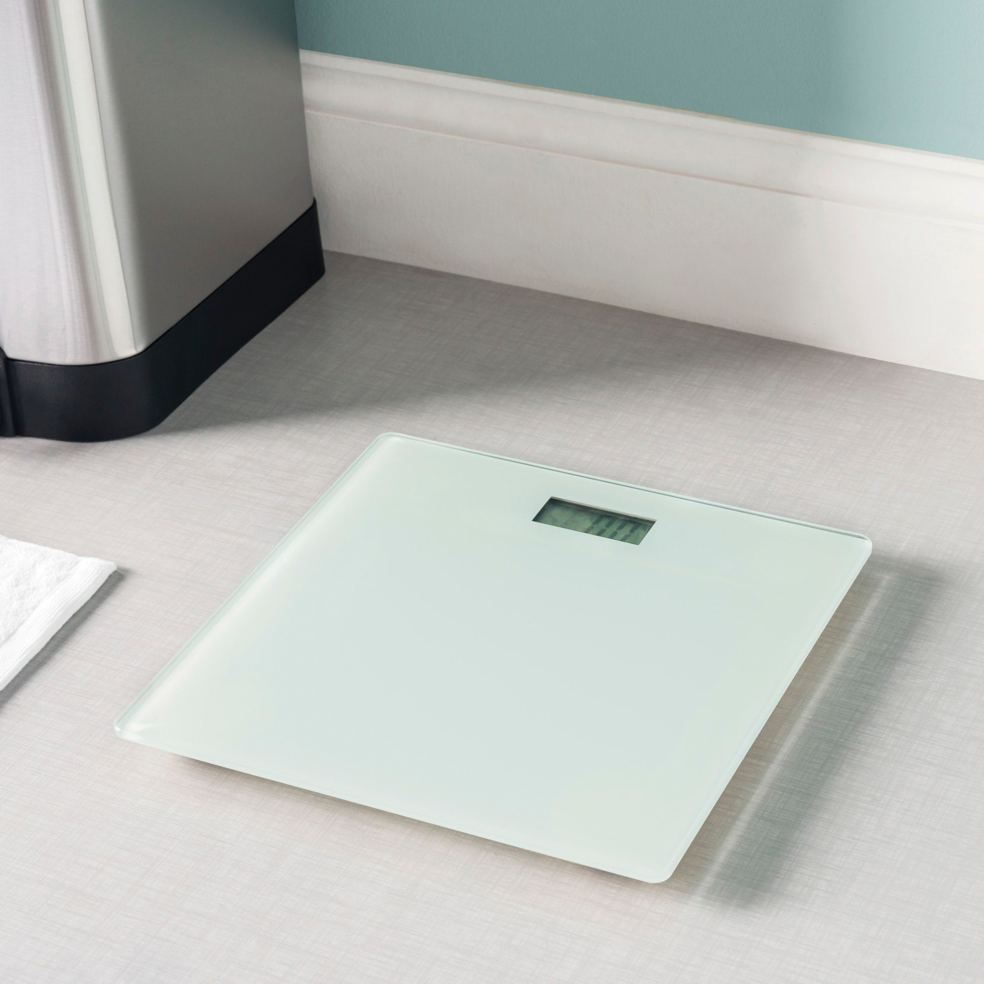 Home Basics BS41453 Bathroom Scale, 330 lb, Digital LCD Display, White, 0.85 in OAW, 11 in OAD, 11 in OAH - 2