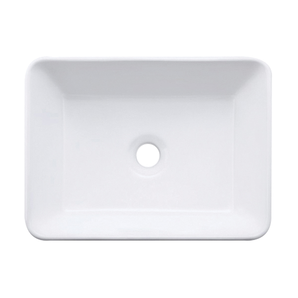 KES BVS110S40 Vessel Sink, Rectangular Basin, 11.82 in OAW, 5.35 in OAH, 15-3/4 in OAD, Ceramic, White - 3