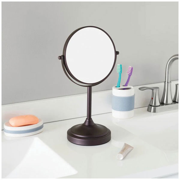 Home Basics Elizabeth CM41279 Cosmetic Mirror, Double Sided, Steel - 2