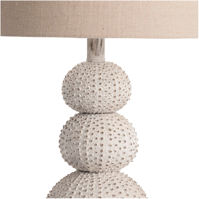 Crestview Collection Sea Urchin Series CVAVP1367 Coastal Table Lamp, 150 W, 1-Lamp, White Washed Fixture, White - 3