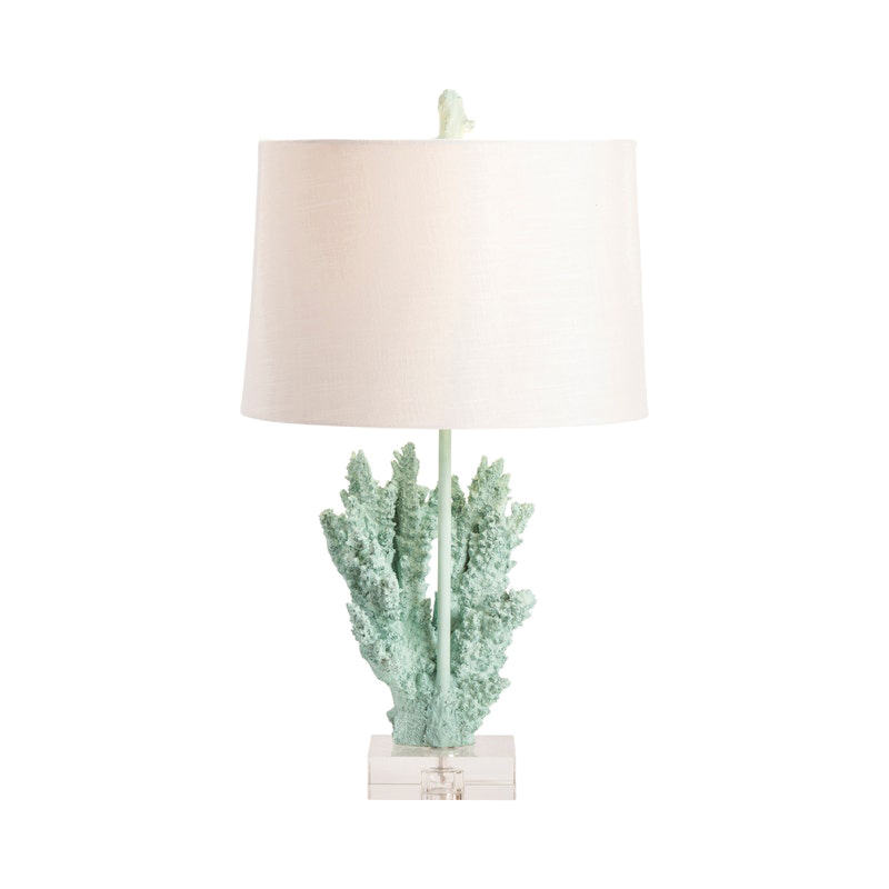 Crestview Collection Coral Series CVAVP1412 Coastal Table Lamp, 150 W, 1-Lamp, Natural Fixture, Blue - 2
