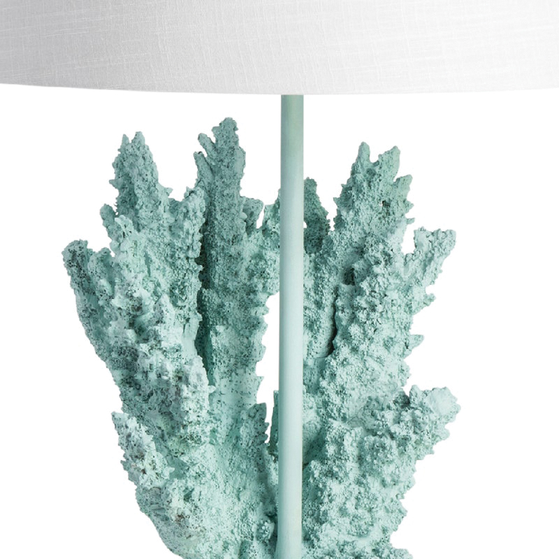 Crestview Collection Coral Series CVAVP1412 Coastal Table Lamp, 150 W, 1-Lamp, Natural Fixture, Blue - 3
