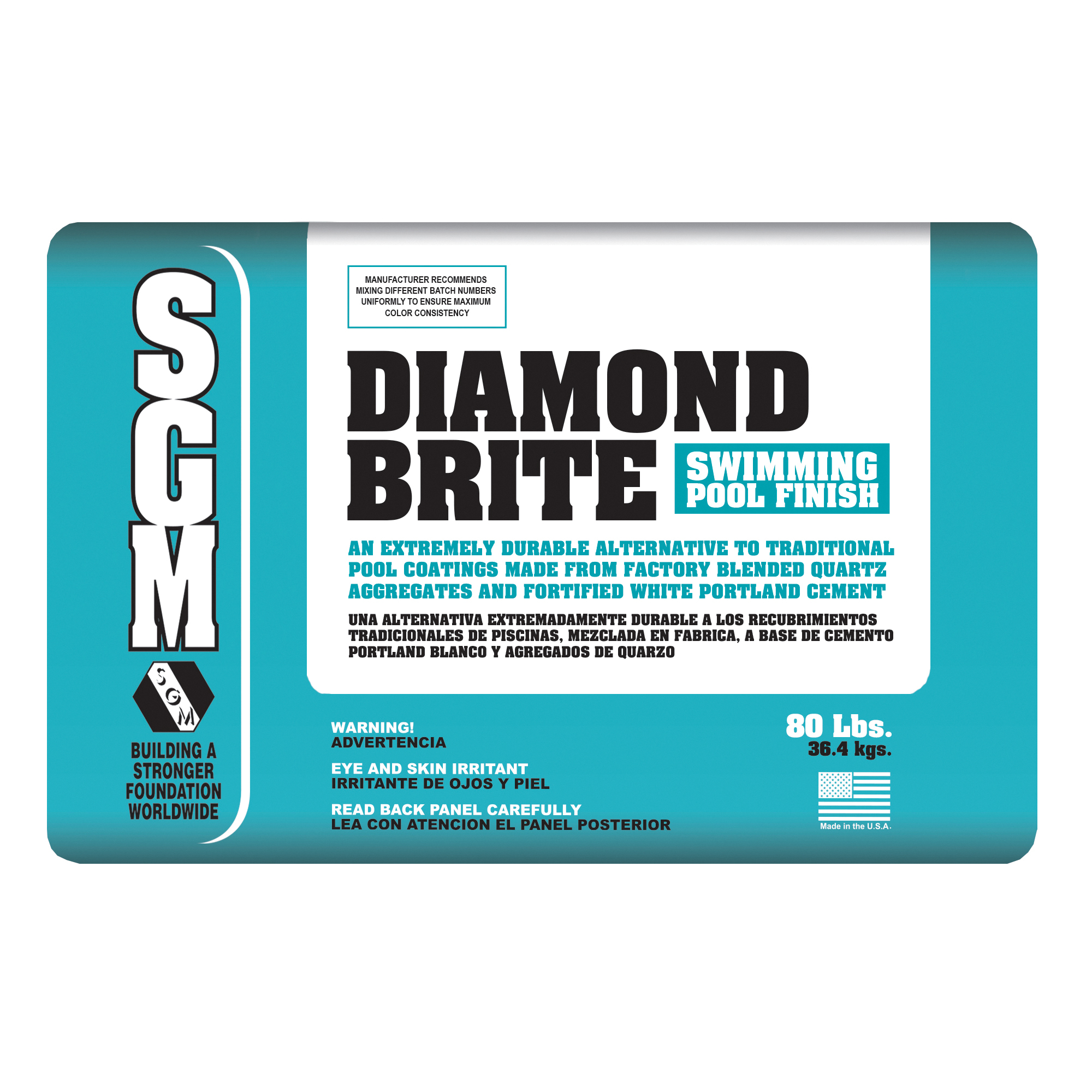 SGM Diamond Brite DB-COOL BLUE Exposed Aggregate Pool Finish, Cool Blue - 2