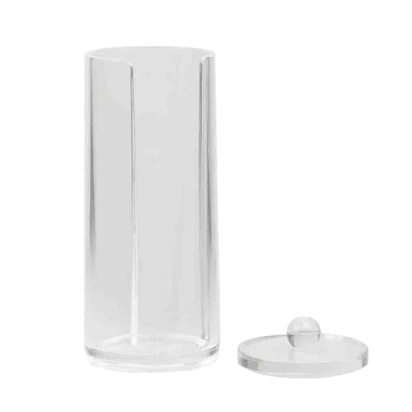 Home Basics JB01975 Cosmetic Pad Holder, 3 in L x 8 in H Outside, Plastic, Clear - 2