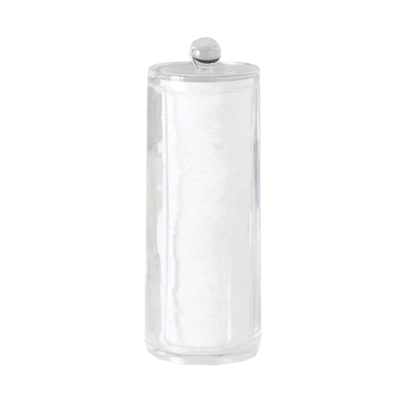 Home Basics JB01975 Cosmetic Pad Holder, 3 in L x 8 in H Outside, Plastic, Clear - 3