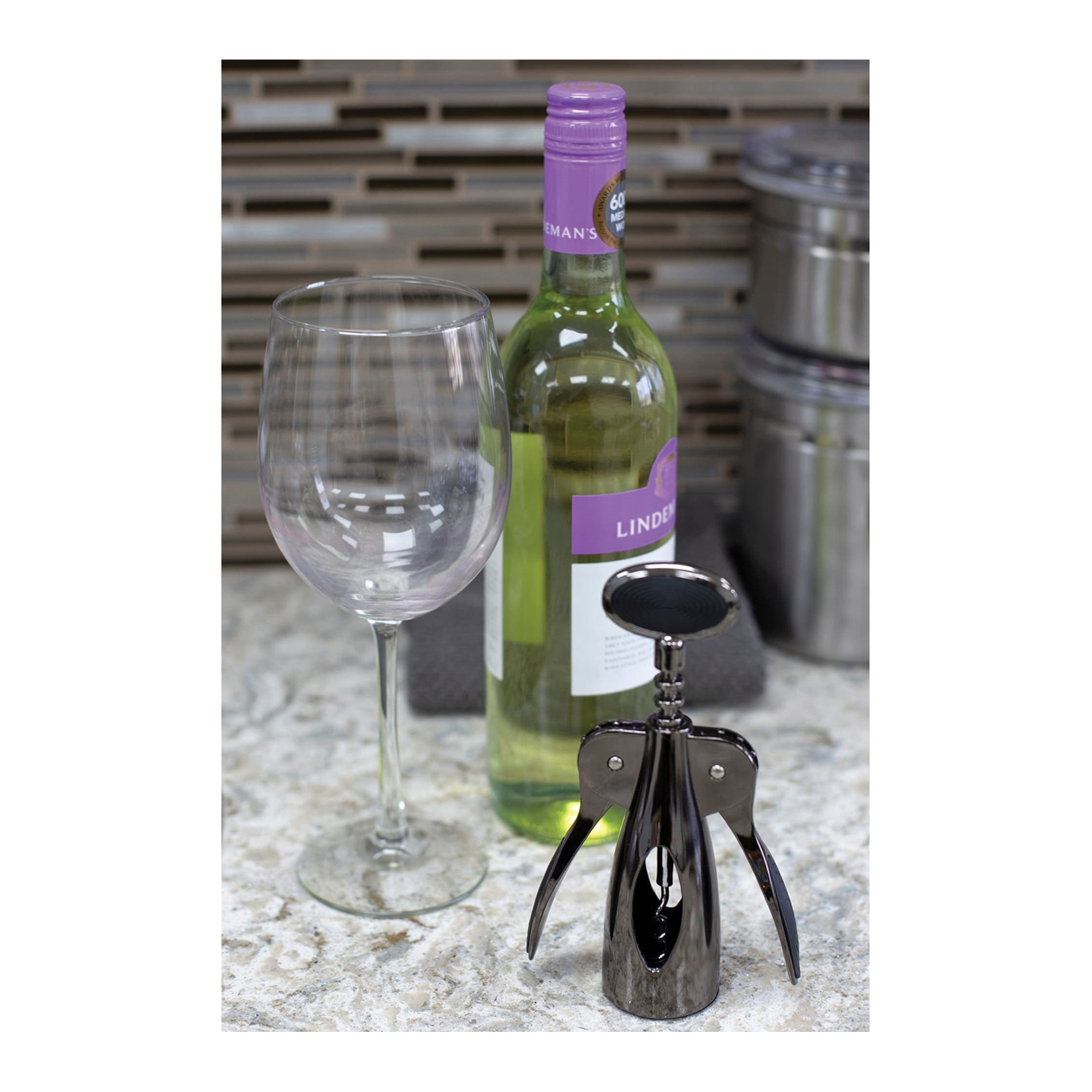 Home Basics Nova KT41611 Wing Cork Screw, Steel, Black Onyx, Zinc-Plated - 3