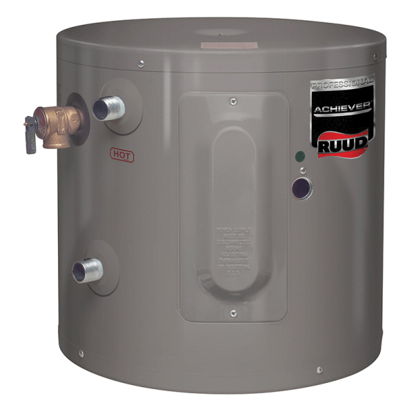 Ruud Professional Achiever Series PROE15-1-RU-POU-240 Water Heater, 240 VAC, 4500 W, 15 gal Tank, Wall - 1