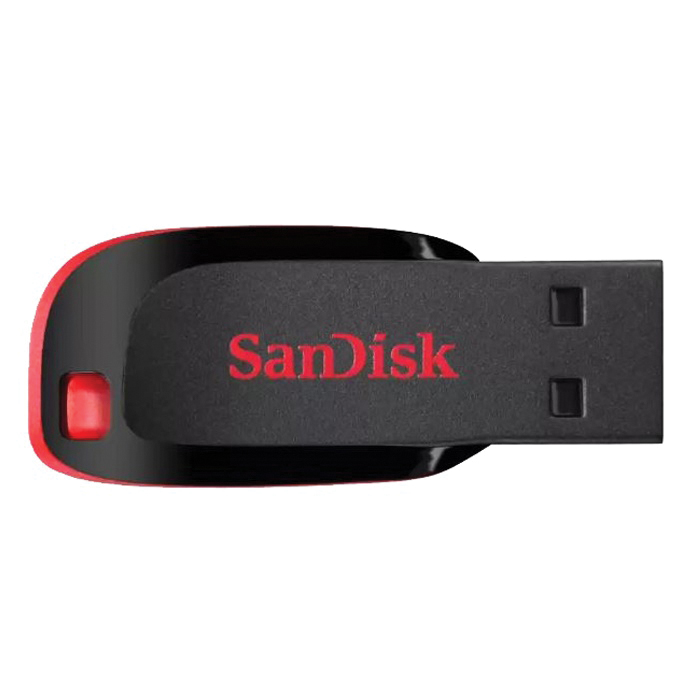 SanDisk Cruzer Blade SDCZ50-064G-B35 Flash Drive, 64 GB, Black/Red - 2