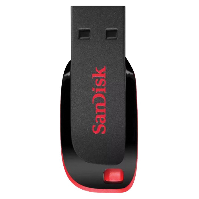 SanDisk Cruzer Blade SDCZ50-064G-B35 Flash Drive, 64 GB, Black/Red - 3