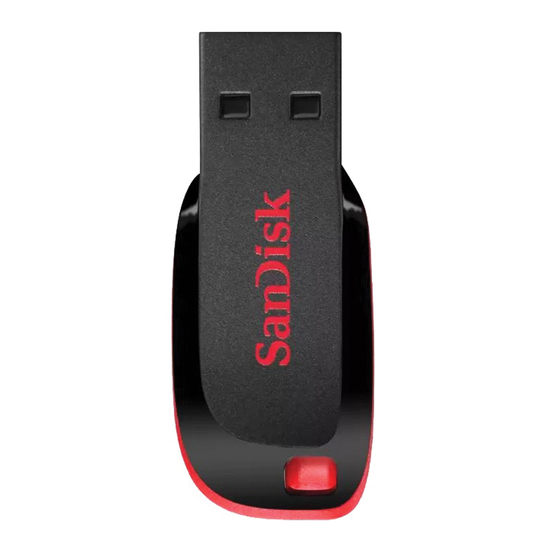 SanDisk Cruzer Blade SDCZ50-064G-B35 Flash Drive, 64 GB, Black/Red - 4