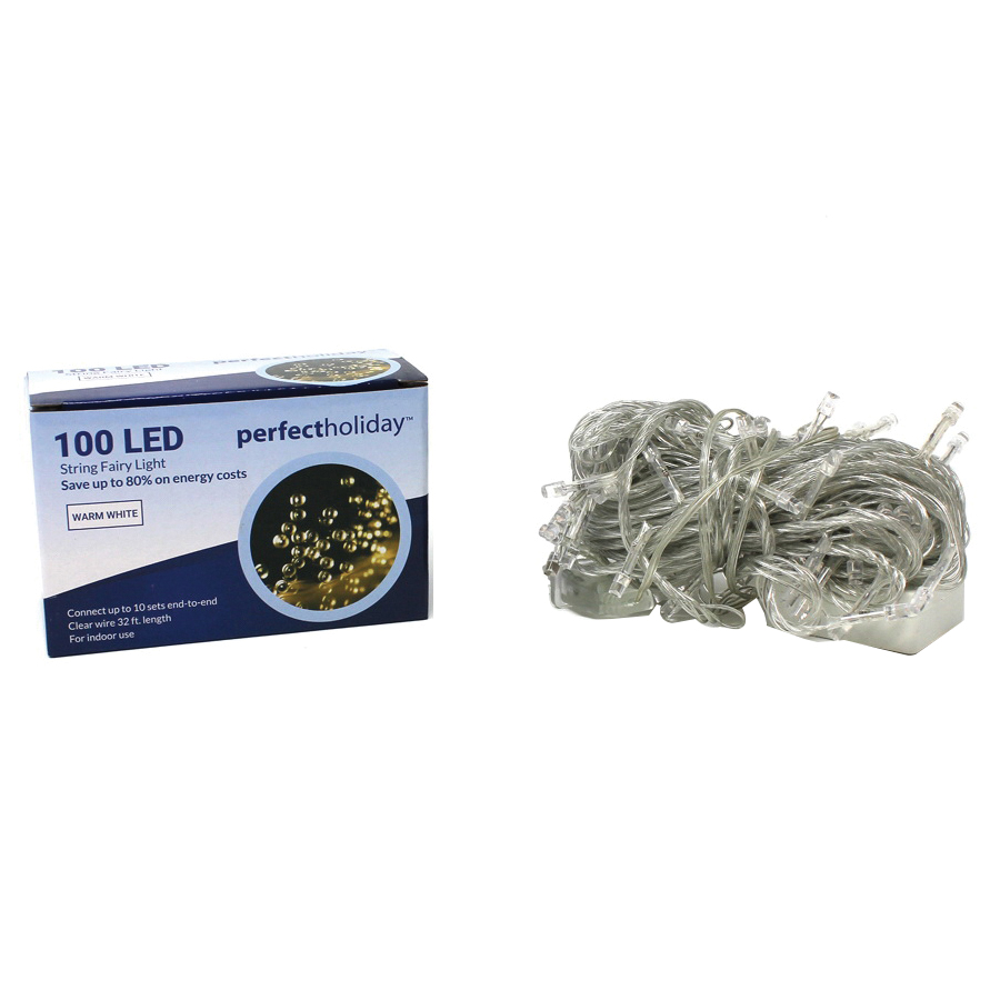 Perfect Holiday SX-100WW Fairy String Light with Connector, 110 V, 100-Lamp, LED Lamp, Warm White Light - 2