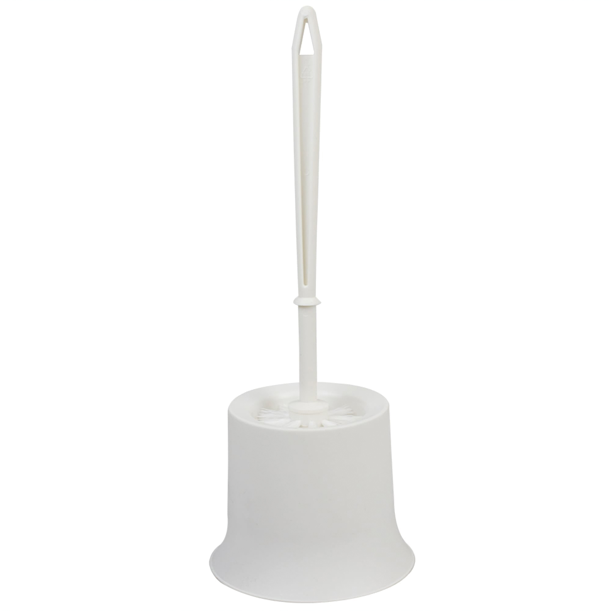 Home Basics TB45049 Toilet Brush, Nylon, 15-1/4 in L Brush, Plastic, White - 3