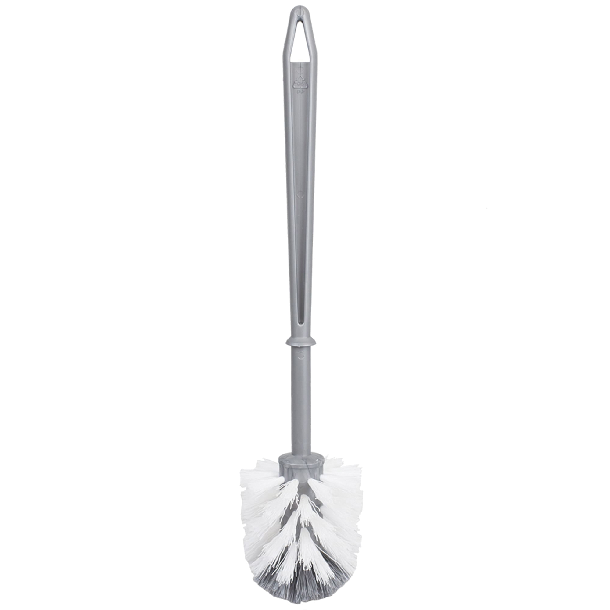 Home Basics TB45051 Toilet Brush, Nylon, 15.87 in L Brush, Plastic, Gray - 3