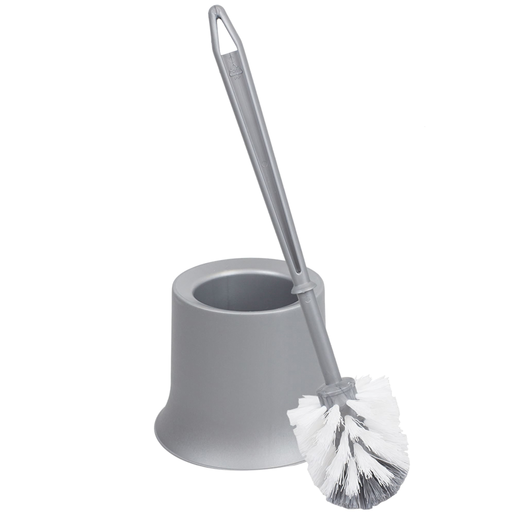 Home Basics TB45051 Toilet Brush, Nylon, 15.87 in L Brush, Plastic, Gray - 4