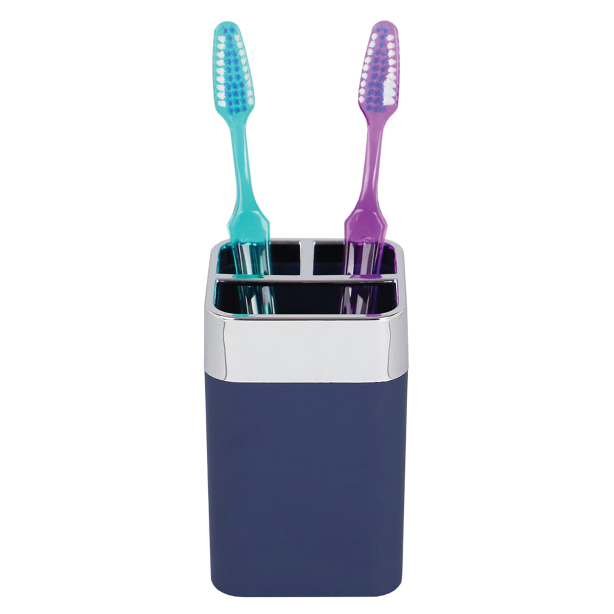 Home Basics TH35002 Toothbrush Holder, ABS, Navy - 5
