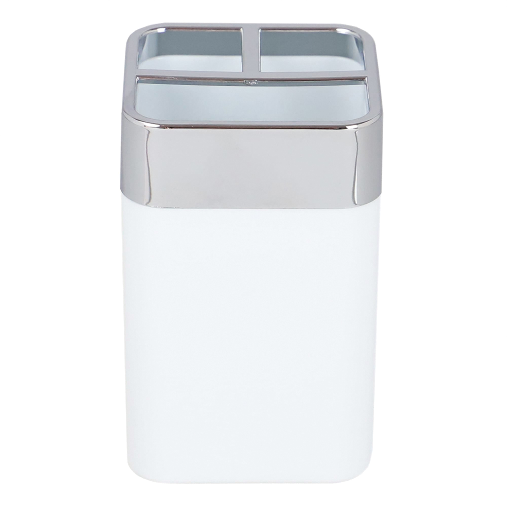 Home Basics TH35012 Toothbrush Holder, ABS, White - 3