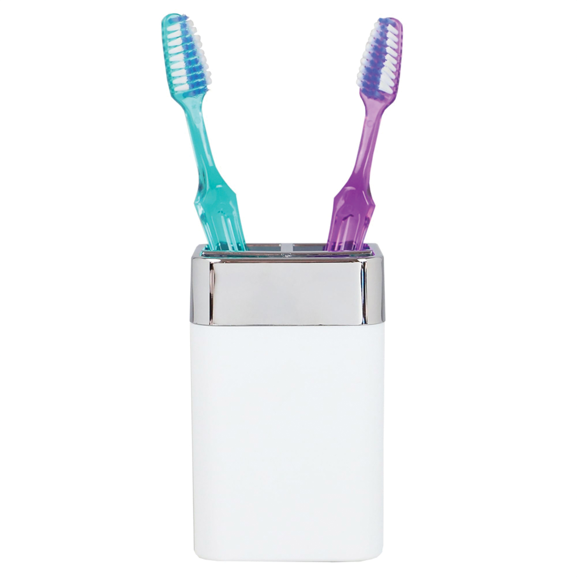 Home Basics TH35012 Toothbrush Holder, ABS, White - 5