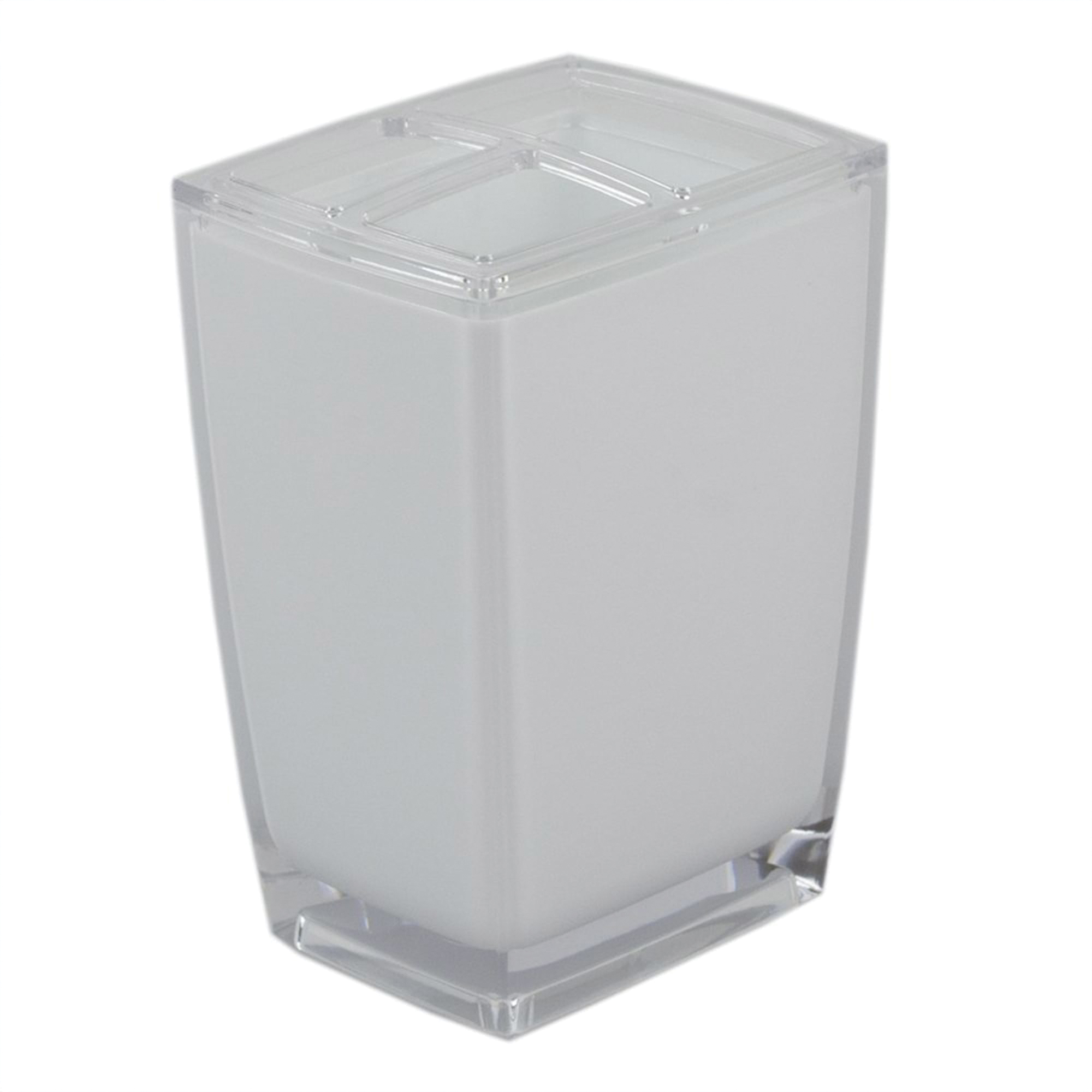 Home Basics TH41172 Toothbrush Holder, Plastic, White - 4