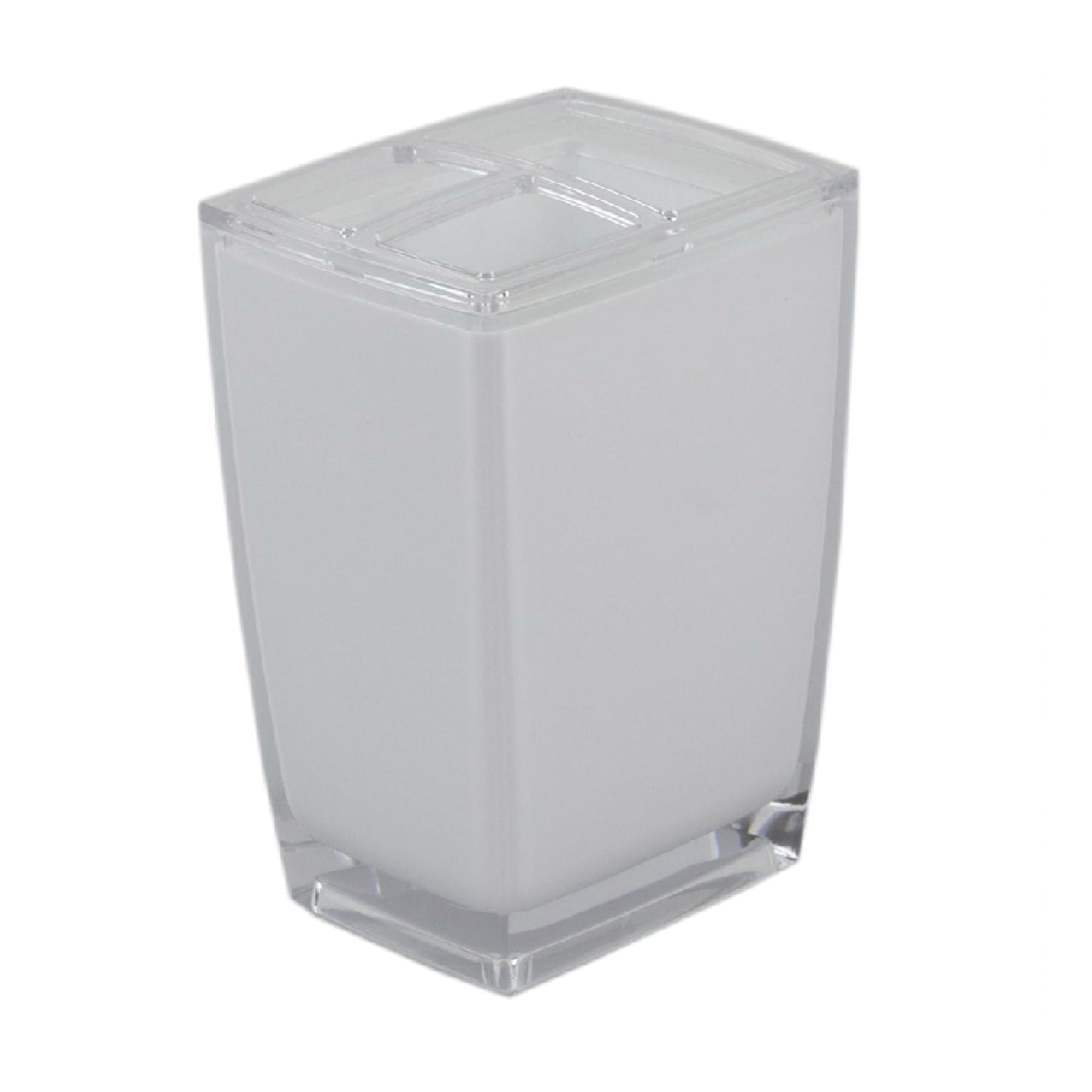 Home Basics TH41172 Toothbrush Holder, Plastic, White - 5