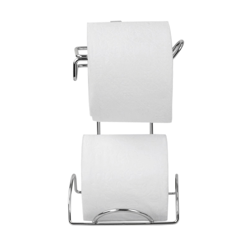 Home Basics TP41649 Over The Tank Toilet Paper Holder, Steel, Chrome - 3