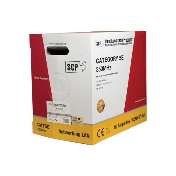 Structured Cable Products CAT5E-BLUE-ETL Cable, Cat 5, HDPE/PVC, Blue - 2