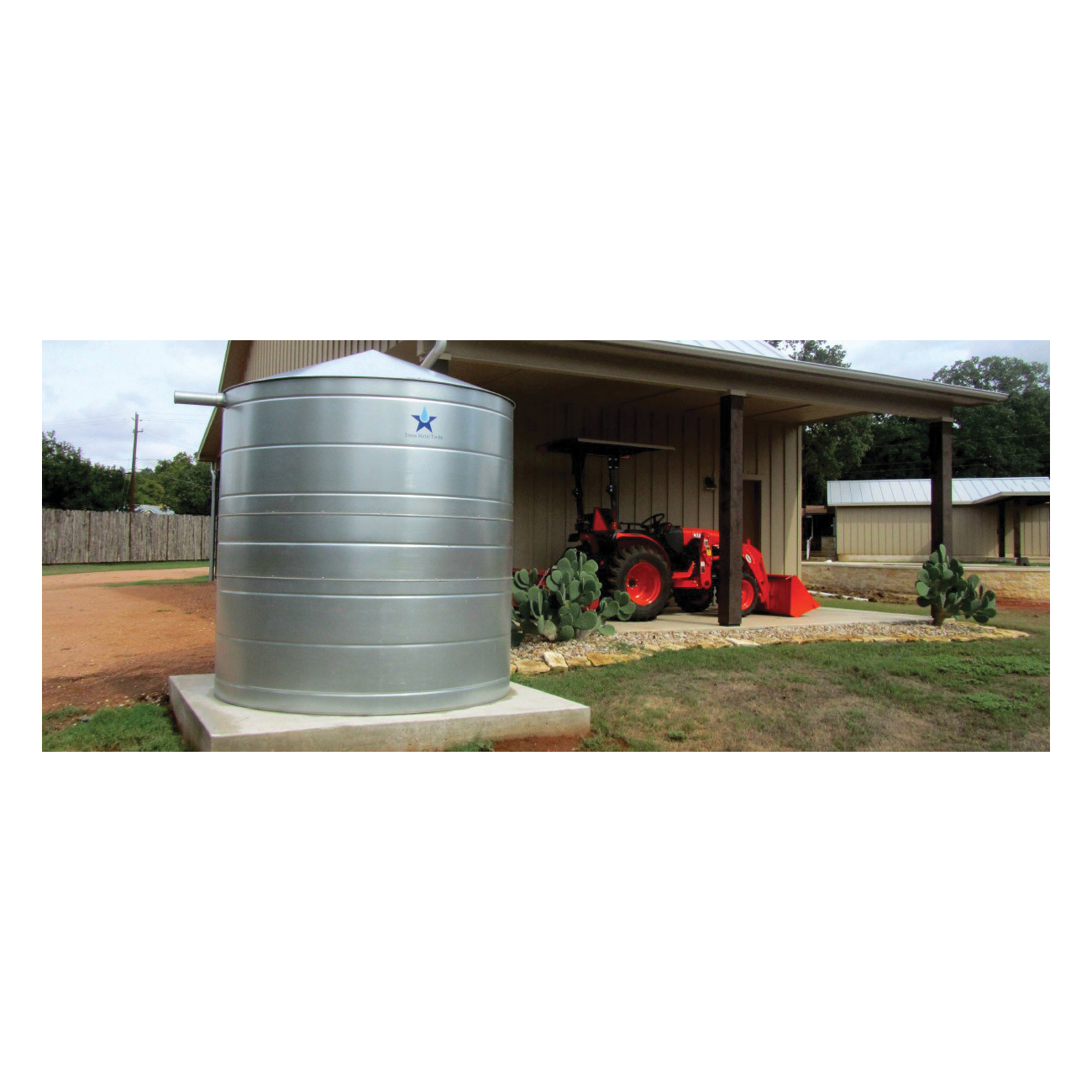 Texas Metal Tanks WT250G Rainwater Tank, 250 gal Tank, Steel - 1