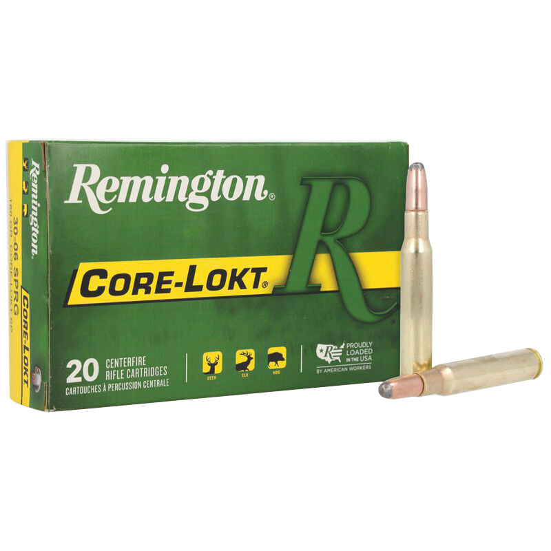 Remington Core-Lokt Series R27830 Rifle Ammo, 0.3-06 Springfield, 220 Grains, 20 Rounds, Brass - 2