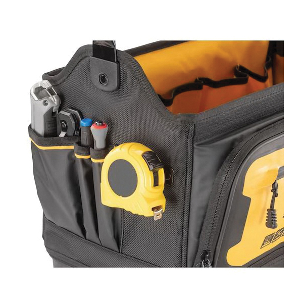 DEWALT DWST560106 Pro Tool Tote, 10-5/8 in W, 20 in D, 12-1/2 in H, 36-Pocket, 1680D Fabric/Tarpaulin - 5