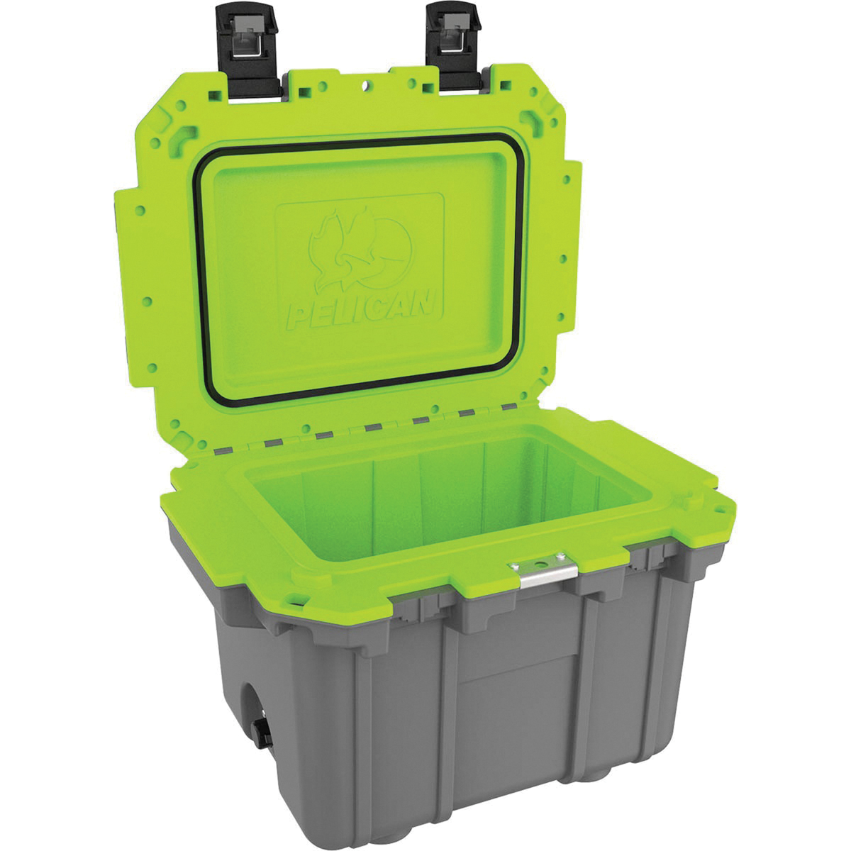 Pelican Elite Series 30Q-1-GRYEGRN Cooler, 30 qt Cooler, ABS/Polypropylene/Polyurethane/Stainless Steel, Dark Gray/Green