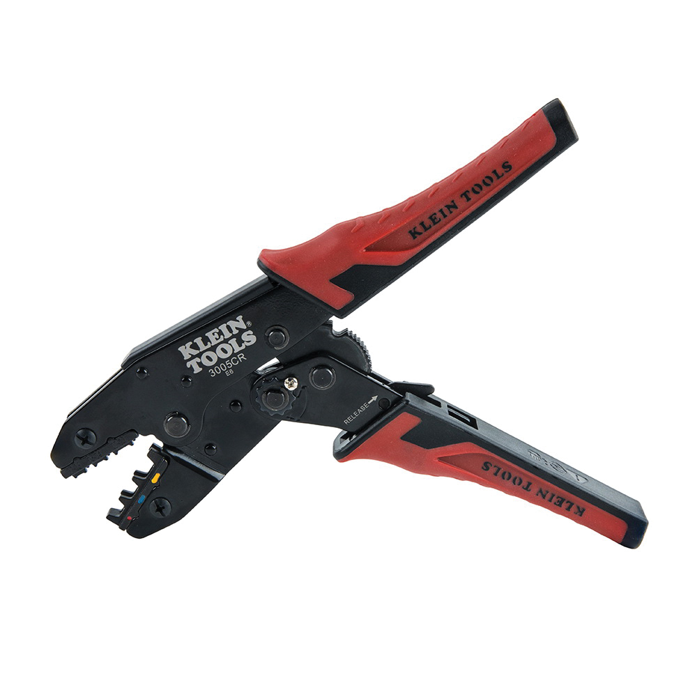 Ratcheting Crimper, Klein Tools, 22 to 10 AWG Wire, 9 in OAL, Molded Grip Handle - 3