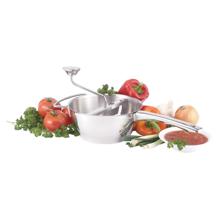 HIC 4603 Kitchen Food Mill, 2 qt, Stainless Steel