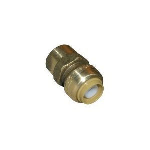 Lasco Magnagrip Series 19-8028 Push Fit Adapter, 5/8 x 3/4 in, Tube x FIP, Brass, 200 psi Pressure