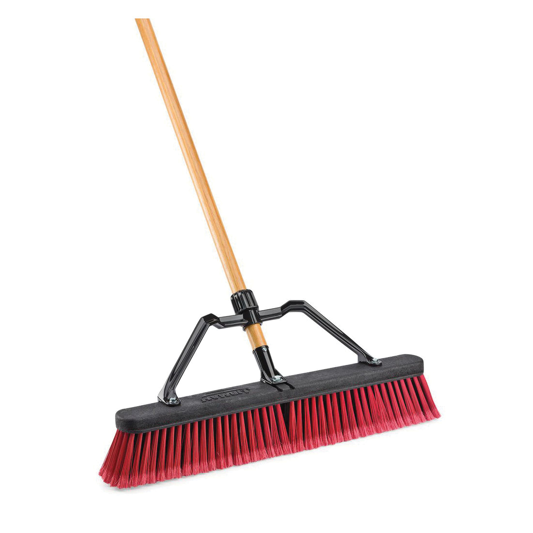 1292 Push Broom, 4 in L Trim, 65 in L, Wood Handle