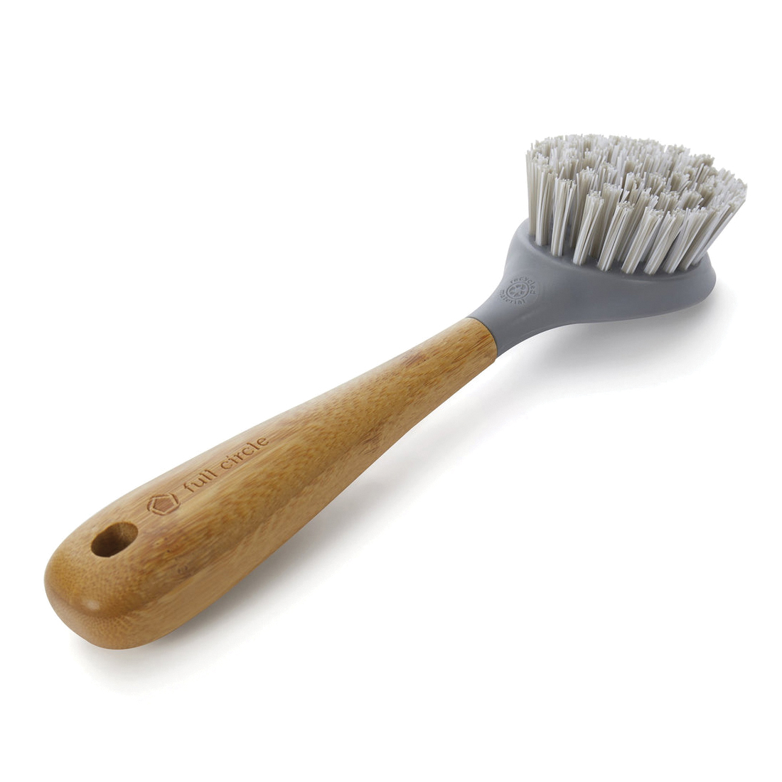 Full Circle TENACIOUS C FC17130GY Scrub Brush, Nylon, Gray, 9-1/4 in OAL, Brown - 2