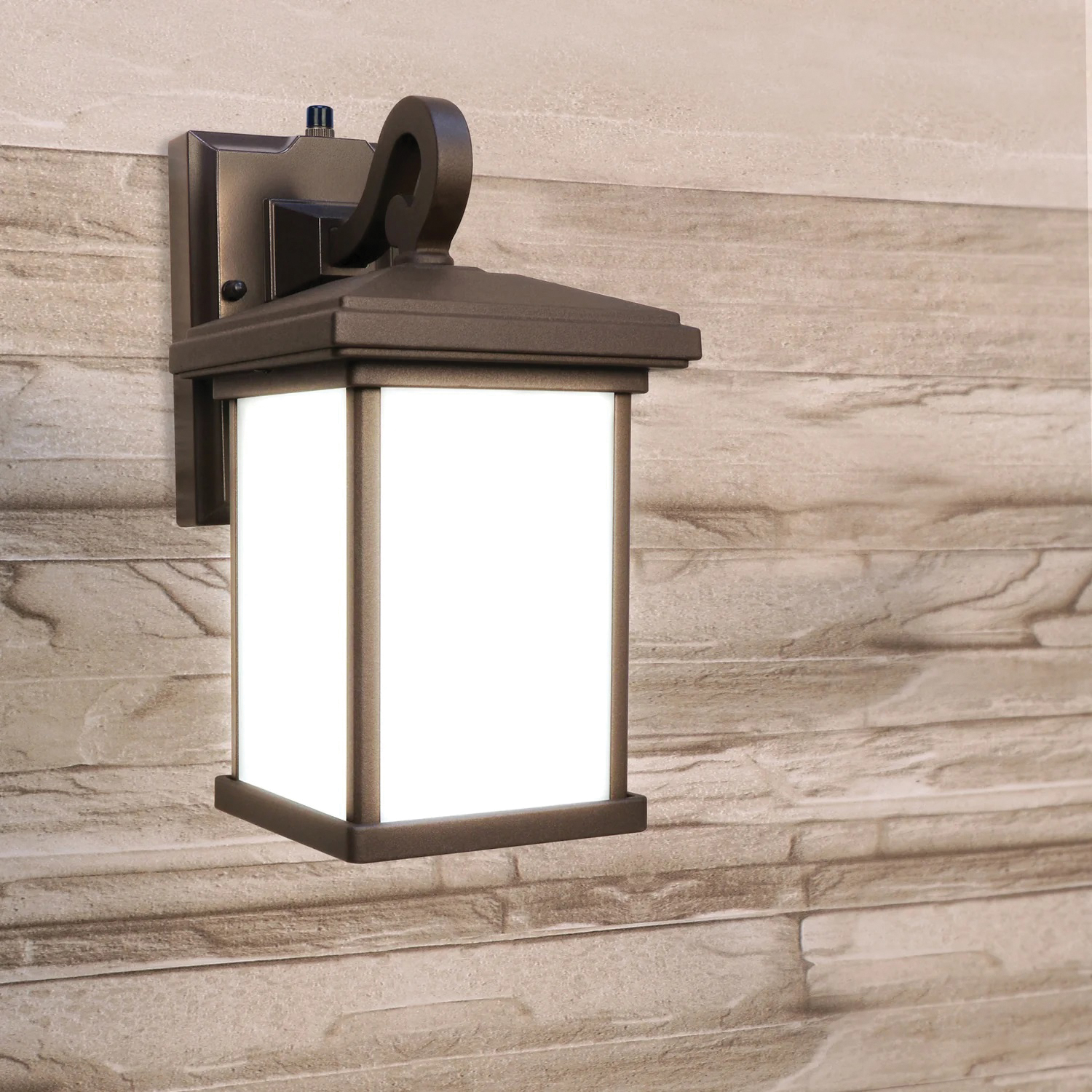 OneSync Outdoor Wall Lantern, Feit Electric, Integrated LED, Bronze - 4