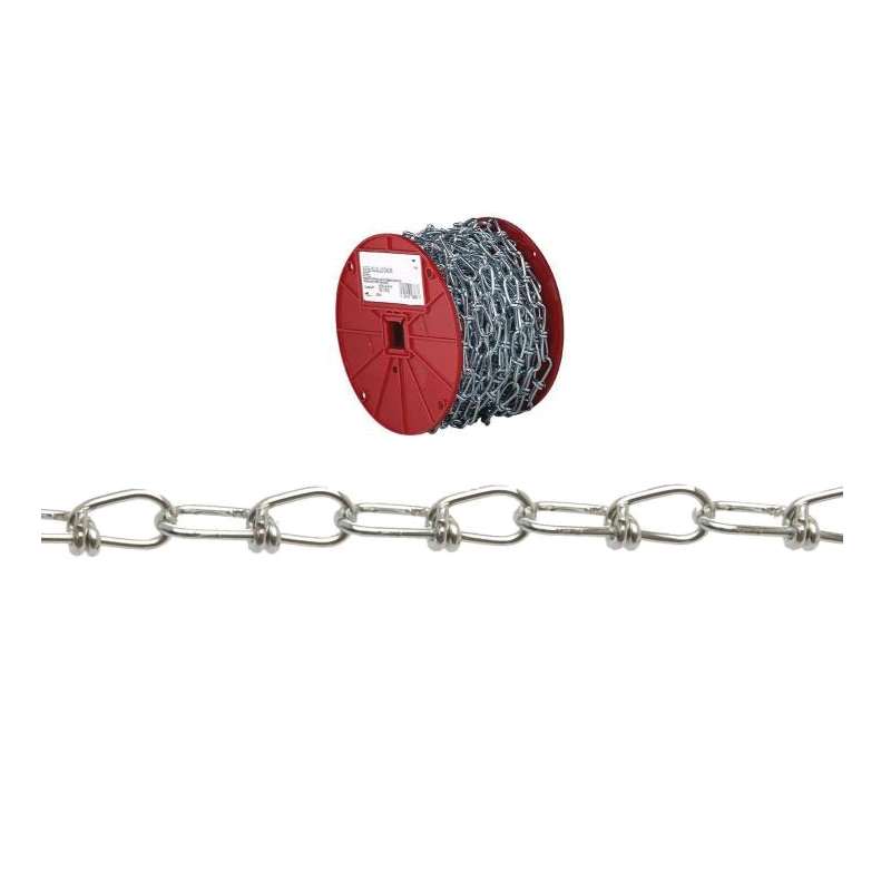T0722027N Double Loop Chain Reel, #2/0, 155 ft L, 255 lb Working Load, Carbon Steel, Zinc-Plated