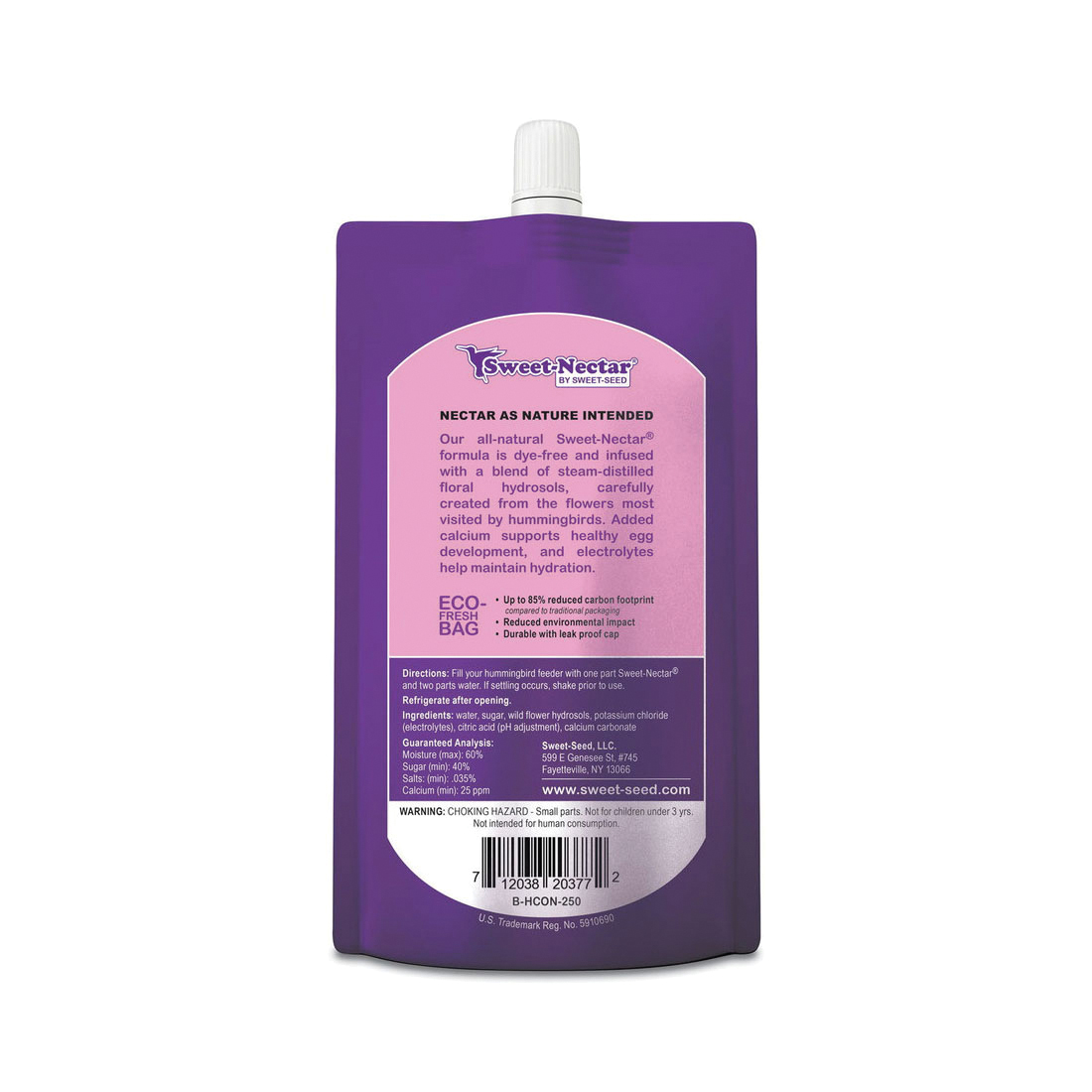 Sweet-Seed Sweet-Nectar Series B-HCON-250 Nectar Concentrate, 250 mL, Pouch - 2