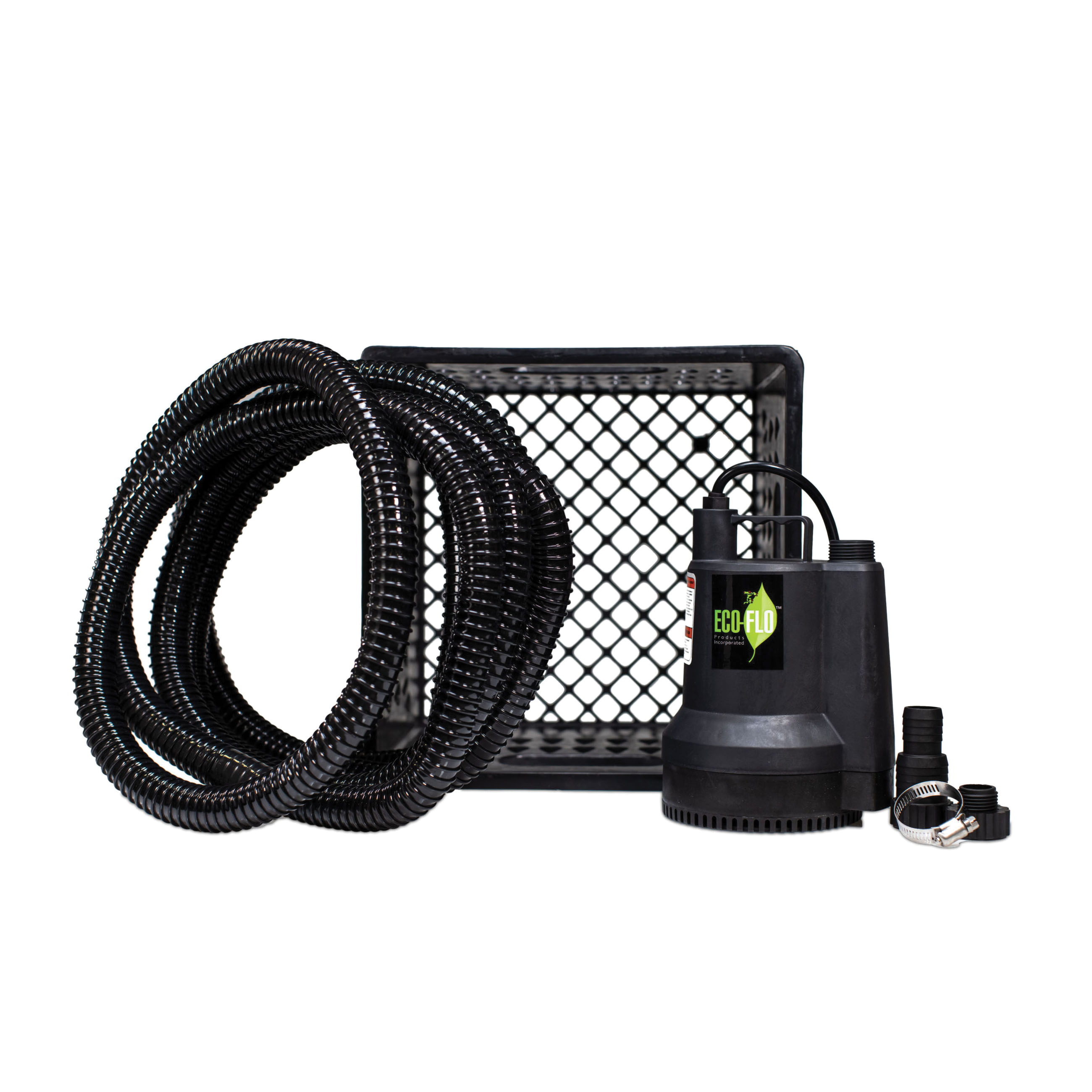 SUP55KIT Submersible Utility Pump Kit, 1-Phase, 3.3 A, 115 V, 1/4 hp, 25 ft Max Head, 1980 gph, Thermoplastic